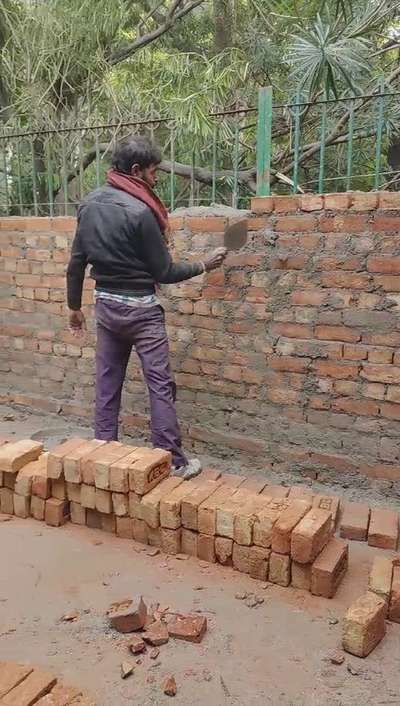 brick work at Ashok vihar site