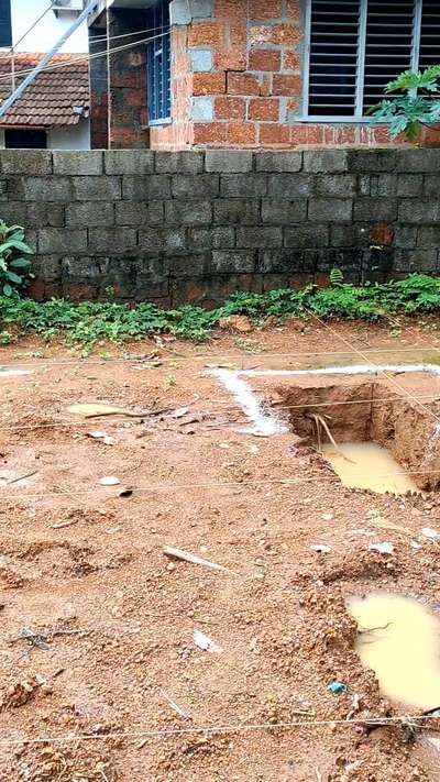 New beginnings 
set out in the middle of the rain
.
 .
 .
.
.
.
.
.
.
..
. 
.credit @AD studio 
 #setout  #residenceproject  #footing  #Architect  #moderndesign  #ElevationHome  #KeralaStyleHouse