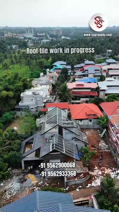 Roof tile work in progress