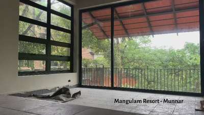 #SlidingDoors #_aluminiumdoors #aluminium #munnar #resort #SlidingWindows #hosten_aluminium_system