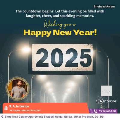 happy new year 2025 #happynewyear2025 
S.A. Interior wishes you all a very Happy New Year 2025.