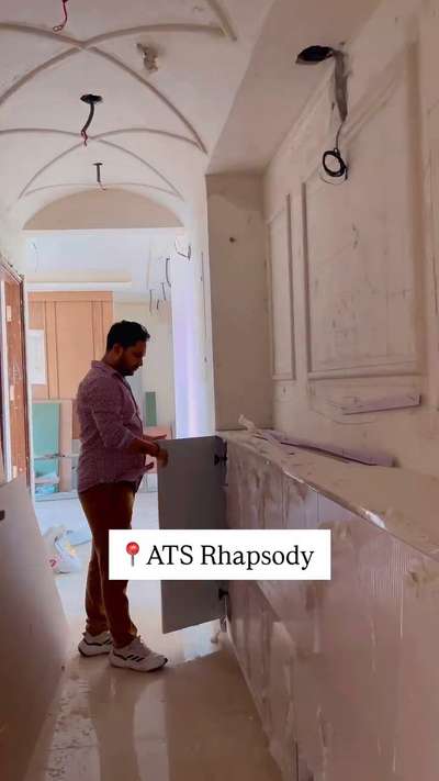 Ongoing Progress: Work in full swing at our 4BHK site in ATS Rhapsody Noida Extension. Fast execution, flawless detailing.#OngoingProgress #atsrhapsody #noidainterior #atsrhapsodynoidaextension #3BHKDesign #PremiumInteriors #FastExecution #LuxuryLiving #InteriorInProgress #HomeDesign #InteriorExecution #ModernLiving #noidaextension #modularkitchen #wardrobedesign #falseceilling #irishpearls