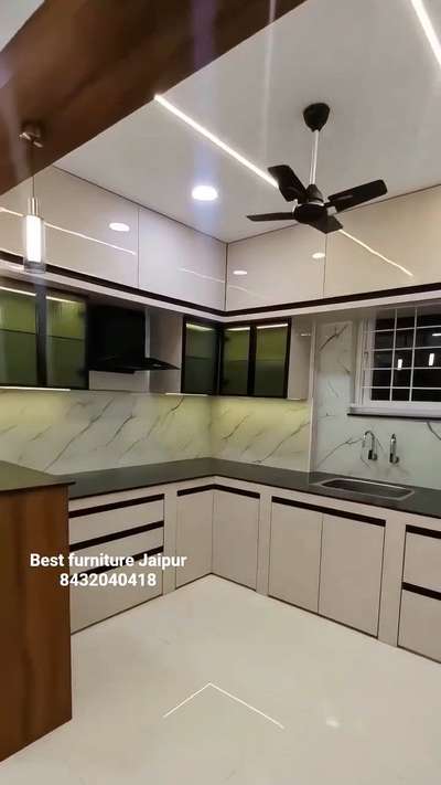 modular kitchen design #semi modular kitchen design #acrylic sunmica kitchen design #kitchen platform design #kitchen profile door#hi galaxy#interior designer Jaipur #carpenter#