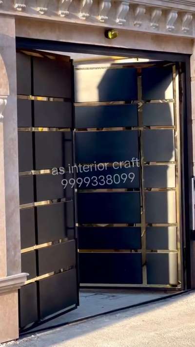 # as interior craft  #provide  #aluminium profile gate # ss gate  # ss pvd reling and glas # front elevation #aluminium partition #manufacturer in Delhi #Pan India services #etc  #