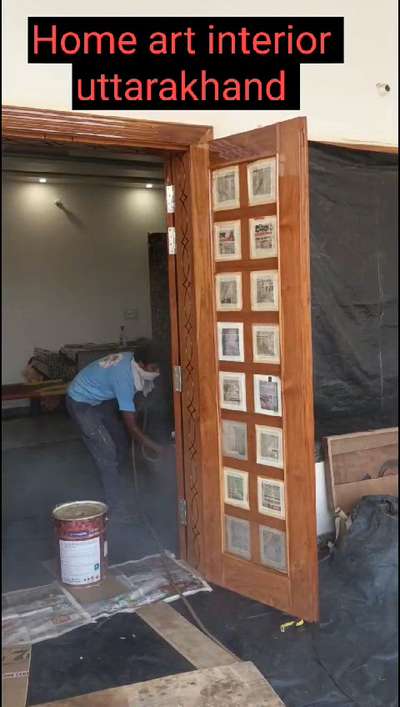 wooden door polishing in #uttrakhand #nanital  #asianpaint emporio pu wood polish by home art interior furnishings 
con. for wooden fabrication wood painting  8449774758 8433015517 #pupolish #doorpolishing #woodpolish