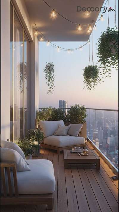 Evening vibes done right!
Transform your balcony into a cozy modern retreat with warm lighting, greenery, and elegant outdoor seating.

For interior design ideas and customized solutions, contact Decoory Interiors
.
.
#modernbalcony #balconydesign #outdoorliving #cozycorners #homedecorideas #balconymakeover #interiorinspiration #noidahomes #decoory #decooryinteriors