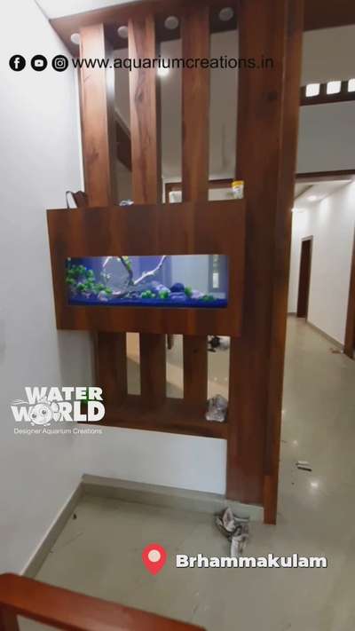 #Wallmounted Partition Aquarium Concept