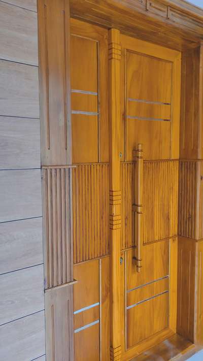 wooden double door  #DoubleDoor  #FrontDoor  #Woodendoor