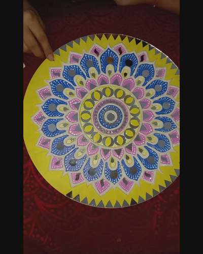 lippan art work on mdf #lippanartwork #MDFBoard #colorful #lipan #lippon #lippanart #mirrorwork