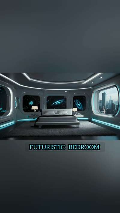 Futuristic Bedroom design #interiordesign #modular kitchen #House floor plan