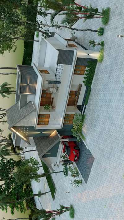 #ContemporaryHouse  #KeralaStyleHouse  #InteriorDesigner  #architecturedesigns  #exterior_Work  #courtyardgarden  #ModularKitchen