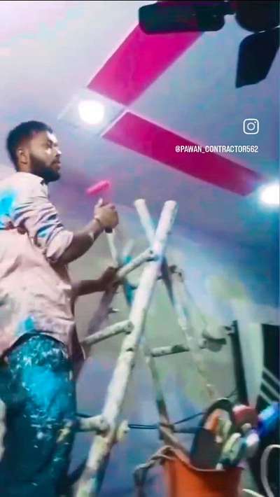 Dark Pink 🩷 Color Home Painting By Pawan Contractor