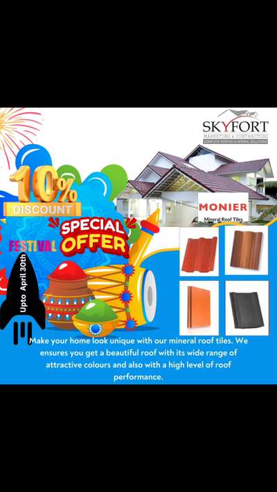 special festival offer                          Contact :-
@skyfortroofing

🌏 skyfortroofing.com

📞98471 90501

  94967 69501

  9072310416 (Office)

📩info@skyfortroofing.com

#roofing #rooftop #roofing contractor #roofingcompany #roofingservices #roofingsolutions #roofingkerala #ernakulam #kochi #perumbavoor #kerlaroof #keralaroofing #keralanewhome #newconstructionhomes #newconstruction #keralaconstruction #sky #Skyfort #skyfortroofing #allkerala #all #keraladelivery #alldelivery