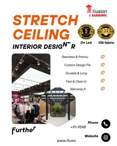 Stretch Ceilings by Illusion & Barrisol transform ordinary spaces into premium experiences with seamless finishes, modern lighting, and unmatched durability.
✔ 5-Year LED Warranty
✔ 21-Year Fabric Warranty
✔ Custom designs that fit your style
✔ Quick & hassle-free installation
From retail stores to luxury interiors, we create ceilings that make people look up.
#stretchceiling #interiordesigner #homedecor #HomeUpgrade #ViralShorts #exploremore