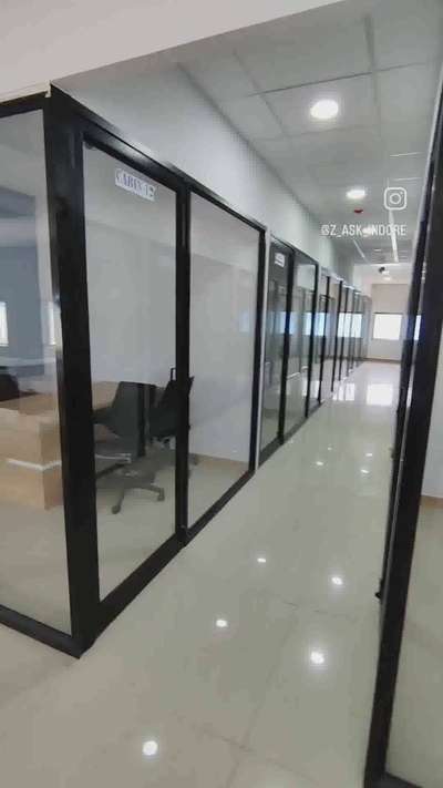 A neat costom aluminium black high quality counting partition  #AluminiumWindows  #WoodenWindows  #modernhome