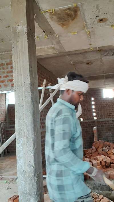 construction work #HouseConstruction #brick #bhopal #Architect #FloorPlans #KitchenIdeas #kolopost #koloviral
