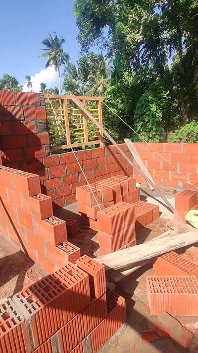 porotherm bricks work @karunagapalli  #DreamBuilders