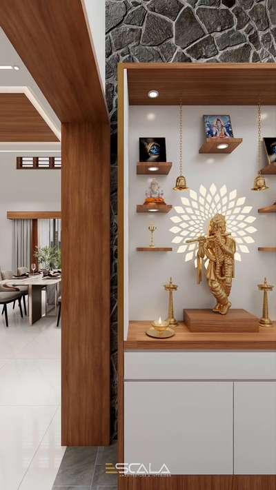 Pooja room and courtyard idea 
 #Poojaroom #pooja #poojaroomdesign #poojaunit #courtyard  #KeralaStyleHouse #InteriorDesigner