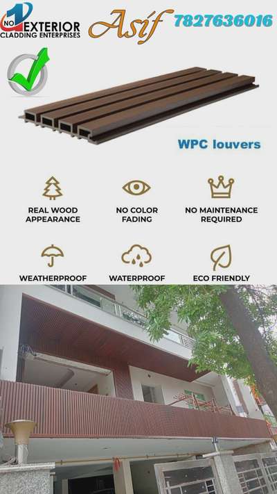 #HPL #acp_cladding #exterior_Work #WallDecors #High_quality_Elevation #wpcpanels #clading