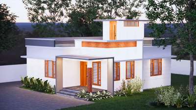 Beauty in simplicity 🤍
.
.
 #bidgethome #800sqfthome #comfyhome #tinyhouse #SingleFloorHouse #KeralaStyleHouse #keralastyle #alokabuilders #economic_3d_designs #3d