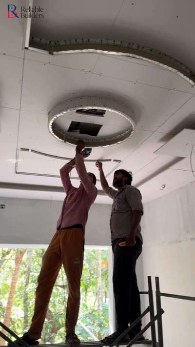Gypsum ceiling work progressing.
.
.
 #dreamhome  #GypsumCeiling  #BedroomDesigns  #modernhome  #InteriorDesigner  #Architectural&Interior  #HouseDesigns  #HouseConstruction  #keralahomesdesign  #builderinkerala  #interiordesign