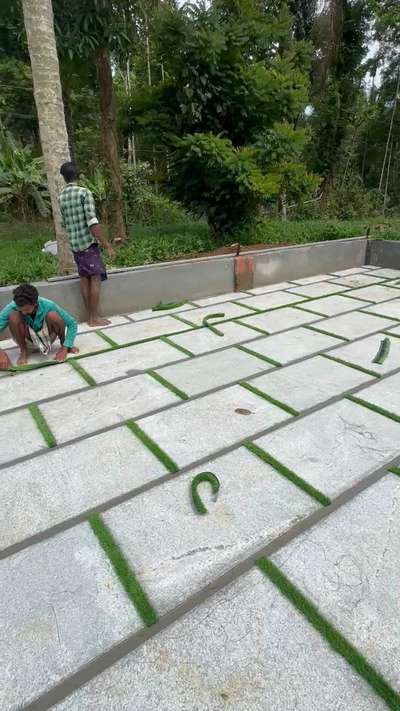 Artificial grass installation #BangaloreStone Wayanad