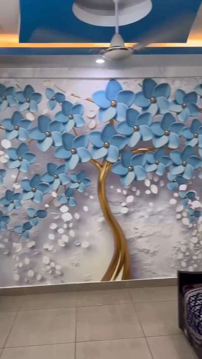 A. R WALL DECOR Indore 3D customise wallpaper wooden flooring vinyl flooring customised Zebra blind roller blind artificial grass