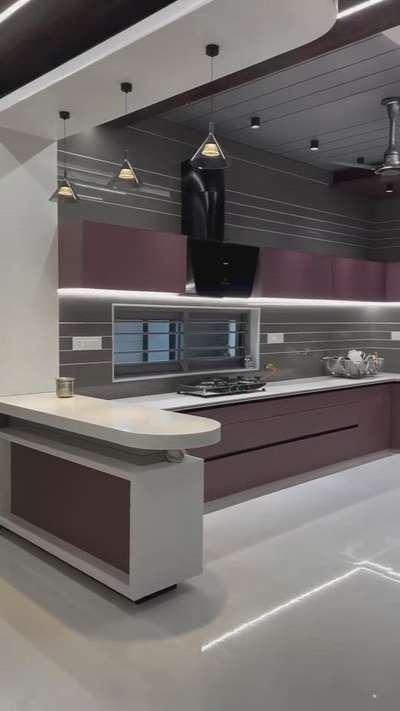 luxury kitchen design pink panther from DREAM HOME INTERIOR DECOR Rohtak Haryana 9499239962