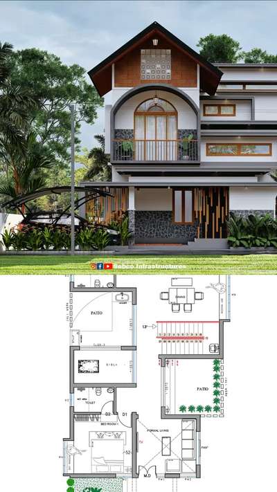 2200 Sq.ft ൽ ഡിസൈൻ ചെയത ഒരു സ്വപ്ന മനോഹര സുന്ദര ഭവനം 🏡💕

Client : Anas
Location: Punaloor, Kollam
Area: 2200 Sq.ft
PMC : Sebco Infrastructures Pvt.Ltd
“We are a team of young passionate engineers who completed 100+ projects and 1000+ Designs all over the 8 districts of Kerala, successfully created happy and satisfied customers by handing over their dream space within the agreed time and keeping a very high standards of quality and professionalism”