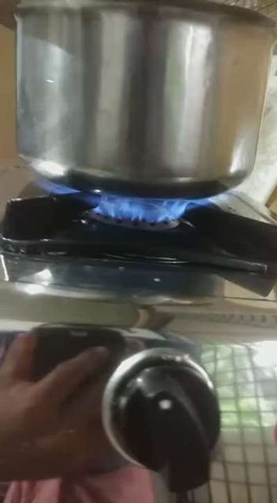 High pressure Biogas stove working