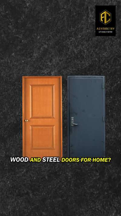 You prefer WOODEN DOOR or STEE DOOR?? 

OUR SERVICES 🖤
*BUILDING PERMIT WORK
*ESTIMATE
*3D,2D plan
*LAND MEASURING 
*SUPERVISION
*INTERIOR WORK

#woodendoor #steeldoor #kerala #home #asymmetrygroup