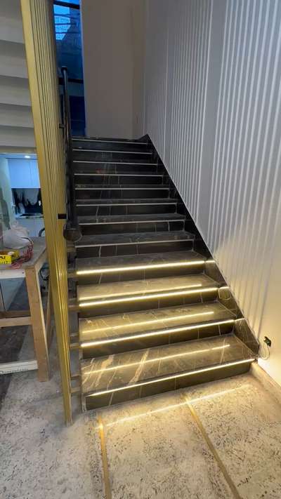 #StaircaseDecors #lighting #sensor #italianmarbles #Railings