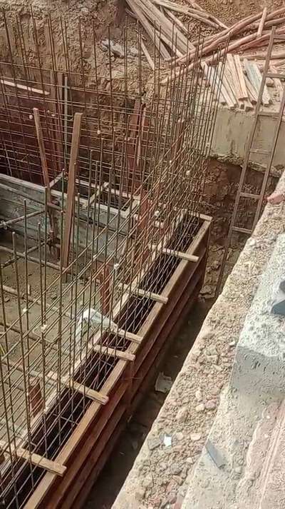 water tank wall shuttering work in progress
