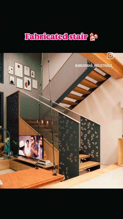 fabricated stair case❤️ #StaircaseDecors  #GlassHandRailStaircase #StaircaseIdeas #modernhousedesigns