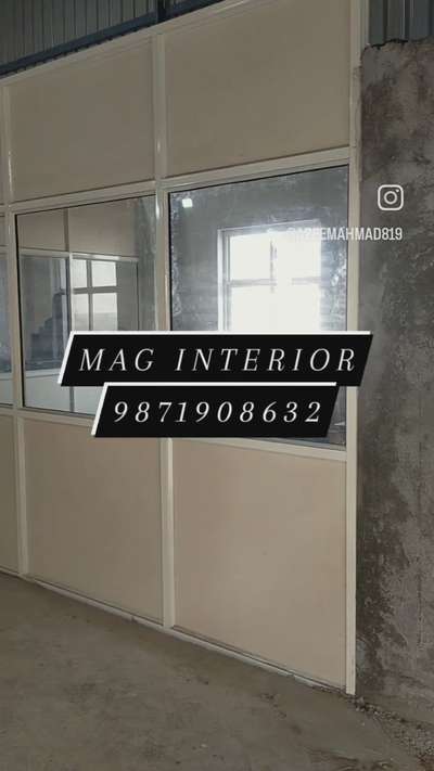 Aluminium partition 9871908632 #Toughened_Glass  #mirror  #GlassDoors  #SlidingWindows  #acp_cladding  #9871908632