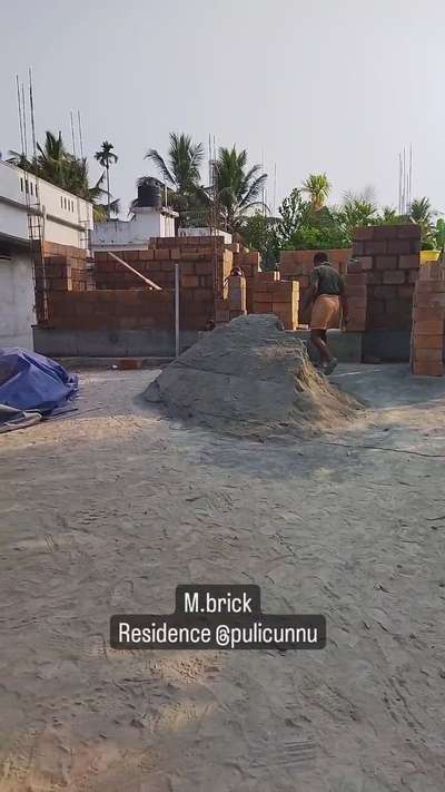 M brick residence at pullincunu #mbricks  #residance #architecturedesigns #Ongoing_project #all_kerala  #ContemporaryHouse  #Contractor