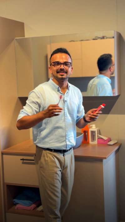 Hidden Storage in Washbasin Area  😍✨
No more messy toothbrush & paste outside!
Keep everything private, clean & perfectly organized inside.
we design smart concealed storage solutions inside the washbasin cabinet to maintain a neat, clutter-free and premium bathroom look.
✔️ Hidden compartments for toothbrush, paste & daily essentials
✔️ Clean and minimal exterior finish
✔️ Perfect for modern villas & apartments
✔️ Smart space-saving solution
✔️ Luxury bathroom aesthetics
Upgrade your bathroom with intelligent storage designed for modern living. Because true luxury is in the details.
📩 DM Kolo for enquiries & customized interior solutions.


#Kolo
#KoloInteriors
#HiddenStorage
#SmartStorageSolutions
#PremiumInteriors
#ModularBathroom
#KeralaInteriors
#InteriorDesignKerala
#LuxuryHomeIndia
#ModernHomeDesign
#MinimalBathroom
#WashbasinDesign
#SpaceSavingIdeas
#ApartmentInteriors
#VillaInteriors