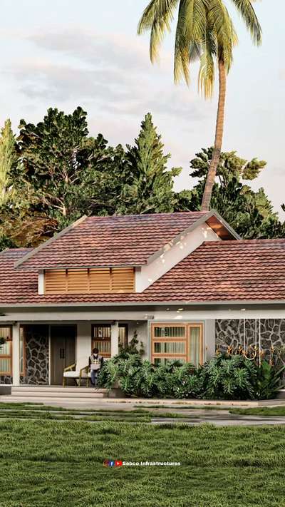 2100 Sq.ft - 4 BHK ൽ ഡിസൈൻ ചെയ്ത ഒരു സ്വപ്ന മനോഹര ട്രോപ്പിക്കൽ വീട് 🏡🌿  #tropicaldesign #KeralaStyleHouse