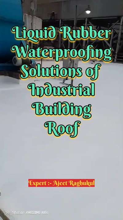 Liquid rubber waterproofing solutions for industrial building roof | रबड़ केमिकल का प्रयोग
#waterproofing
#constructions
#waterleakagesolution 
#waterproofingservices 
#industrialwaterproofing