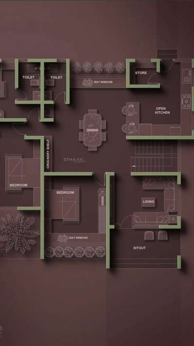 Step into a world of comfort and style with this modern floor plan. Featuring multiple bedrooms, a spacious living area, and a bay window that lets in an abundance of natural light. Perfect for those who value both functionality and aesthetics.