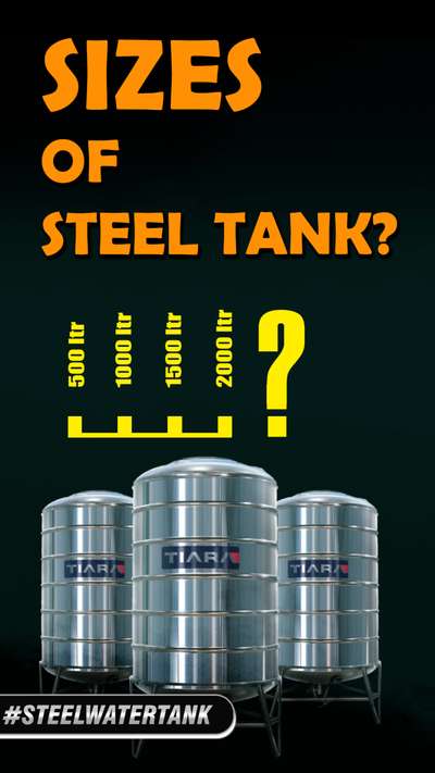 Different size steel water tanks are available.