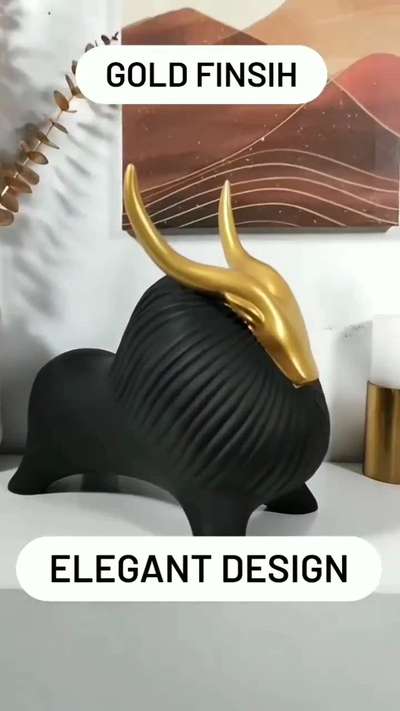 Create a royal and modern look for your existing decor with Golden Horned Yak Table Accent.

#art #decoryourhome #decor #homedecor #madeinindia #yak #accent #decorshopping