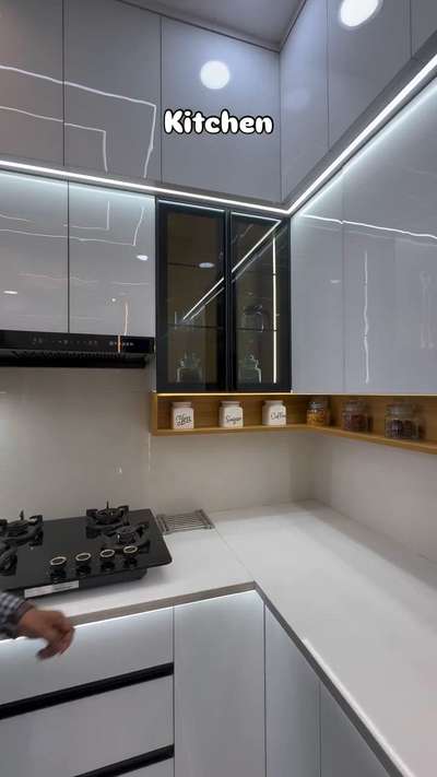 Complete Acrilic Modular kitchen 


 #hnhinteriors #ModularKitchen #HomeAutomation