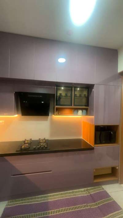 Lavender vibes with a touch of grey magic ✨
 #iamjindesigns  #lavender  #KitchenInterior