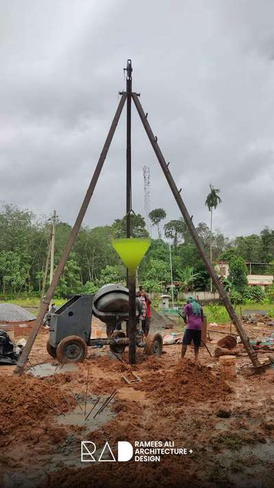 Ongoing foundation works with under reamed piles at an average depth of 5 metres — building strong from the ground up in Angamaly. #underreamedpile #foundationwork #structuralstrength #deepfoundation #architecture #constructionlife #engineeringdesign #buildingstrong #rameesali #studiorameesali