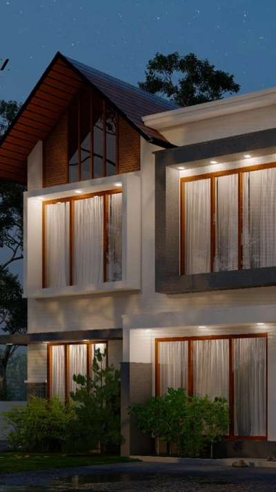 5 BHK house designs in 2870 sqft