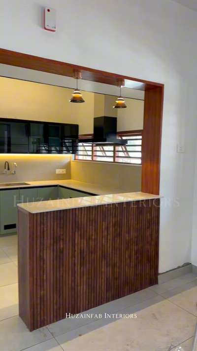Aluminum Modular kitchen cabinets work Huzainfab Interiors Design Palakkad