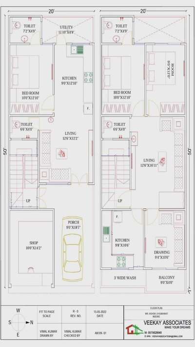 20x50 East facing house plan #HouseDesigns  #smallhousedesign  #20x50houseplan  #20x50eastfacingplan #InteriorDesigner  #architecturedesigns  #Architect