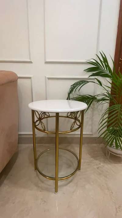 Ss Side table , golden Pvd , top will be finished with onyx marble 
 #sidetable  #Designs  #sstable  #Architect  #InteriorDesigner  #Delhi_Dwarka_Sector_6