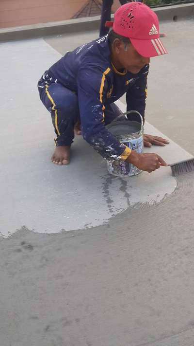 Waterproof work , fiber mat & cementetious grout application